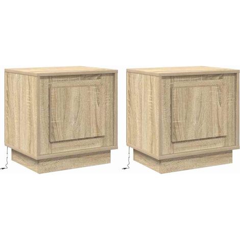 Maison Exclusive - Nachttisch 2 pcs Sonoma-Eiche 44 x 34,5 x 45 c