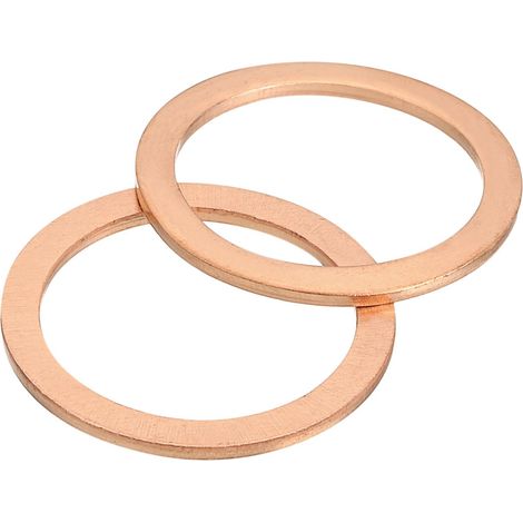M22 Rondelle Plate, 5 Pcs Rondelles Plates à Anneau en Cuivre 28mm OD Joint d'Étanchéité en Métal pour Vis, Boulons, Écrous (1/5)
