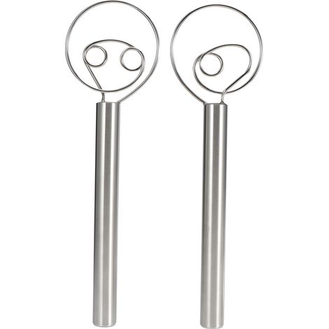 Fouet à pâte en acier inoxydable 304, mélangeur à spirale, outil de cuisine pour mélanger et remuer, accessoire de boulangerie (1/5)