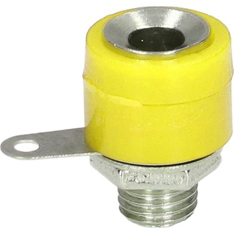Lot de 100 Bornes de Liaison Croisée 4mm Prise Banane Connecteur à Vis Jaune (1/5)