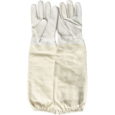 Gants Apiculteur en Peau de chèvre avec Manches épaisses en Coton aéré XX-Large, gant apiculteur fin apiculture materiel (1/3)
