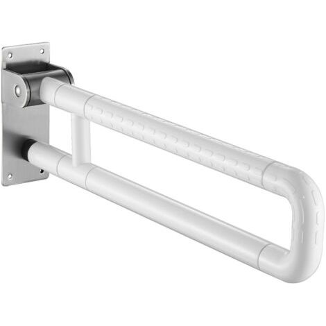 Barre d'appui WC, Barre Pliable, Poignée de Douche, Barre de Sécurité des Toilettes pour Handicapé, Âgé, Supporte jusqu'à 300 kg (1/5)