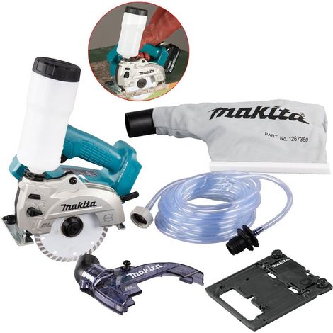 Makita DCC501ZX1 18v 125mm Dustless Wet Disc Cutter Tile Saw + Rail Adaptor (1/5)