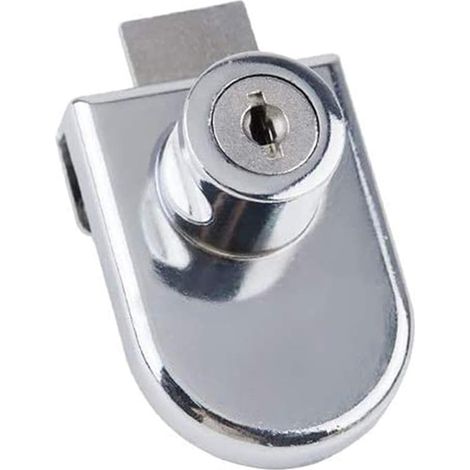 Serrure En Verre - Alliage De Zinc Sans Perage - Pour Armoire Et Vitrine à Doubles Portes - Kit Avec Clés (1/5)