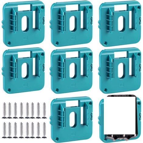 Convient aux supports de batterie pour batterie Makita 18V, support de stockage de batterie, support mural de batterie pour BL1860 BL1850 BL1840 BL1830 (avec 16 vis, batterie) (1/5)