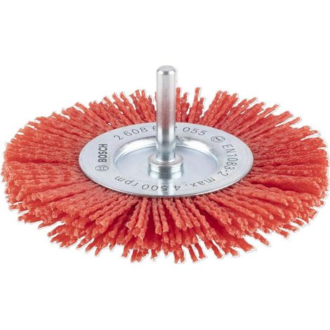 Spazzola a disco pro multi material clean nylon con corindone k80 per trapani tondo 100 mm bosch 2608622055 (1/4)