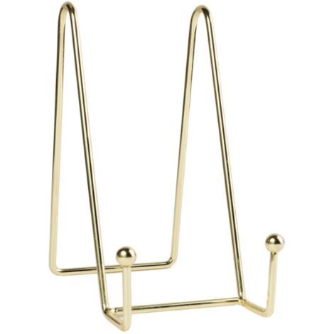 Présentoir en fer forgé doré pour œuvres d'art, photos et autres objets de bureau ou de maison. (1/5)