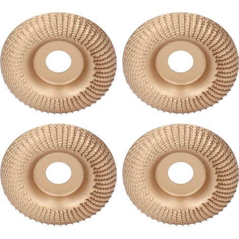 Lot de 4 disques à meuler de 16 mm en acier inoxydable pour le façonnage, le meulage, le polissage et le ponçage rapides (dorés). (1/5)