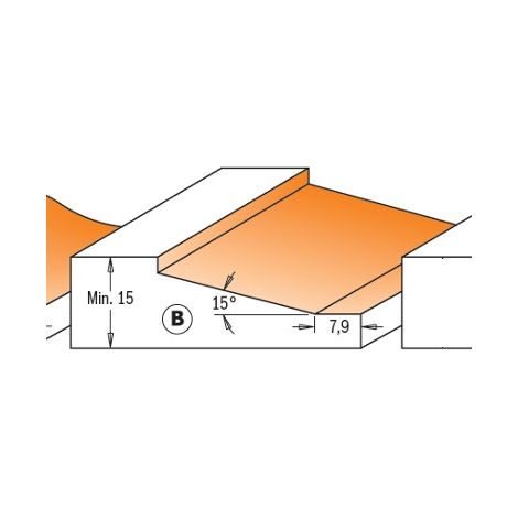 990.502.11 FRESA PARA PLAFONES HOR.C/RODAM.HM S=12 D=82.5X15   (B)