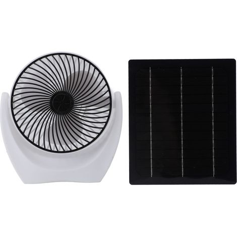 Ortviai Ventilateur solaire portable 4,5 W pour camping, pique-nique et voyage – silencieux, léger et compact