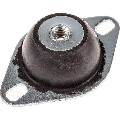 Rs Pro – Pied de meuble rond en caoutchouc naturel 85mm – Capacité 40kg – Filetage M10 – Pour stabilisation équipements (1/3)