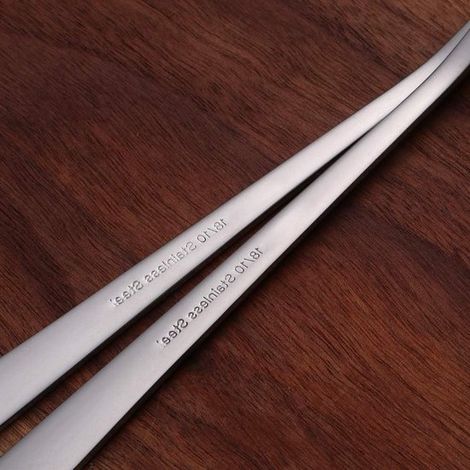 Juego de 6 cucharas largas de acero inoxidable para café, espresso y postres - Cucharas para helado de 20 cm (1/4)