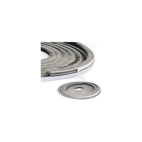 Joint d'étanchéité autocollant en forme de brosse pour fenêtres coulissantes et côtés de cadre de porte, pour empêcher le passage des courants d'air (5 m, gris) (1/5)