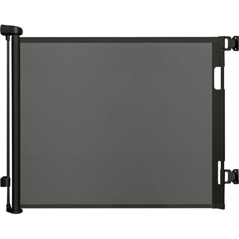 Dioxide Barrière de Sécurité Rétractable pour Bébé, 0-150 cm Barriere Retractable Enfant, Barrière Sécurité Enfant Adaptée aux Escaliers, Couloirs, Intérieur et Extérieur (Noire) (1/5)