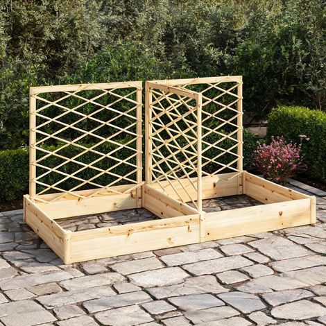 Porte-plantes bois naturel en bois de sapin 222 x 114 x 109 cm (1/5)