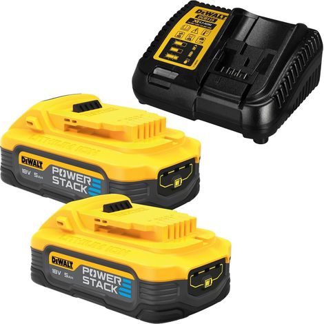 DeWalt DCBP518H2-XJ 18v 5.0ah Compact Powerstack Battery Packs + DCB115 Charger (1/5)