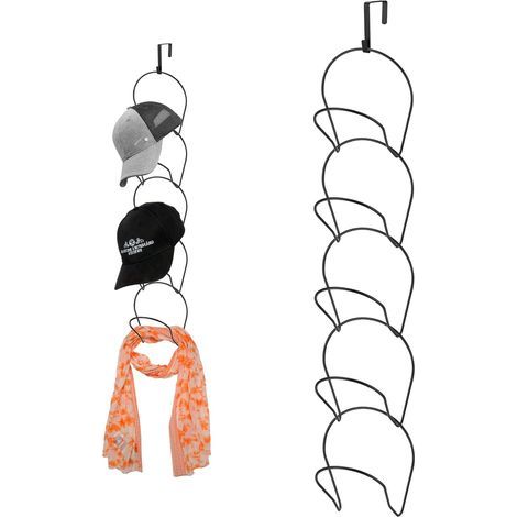 Organizador de gorras de béisbol de 5 piezas, perchero de pared para guardar gorras, toallas, sombreros y bufandas, con gancho adhesivo. (1/5)