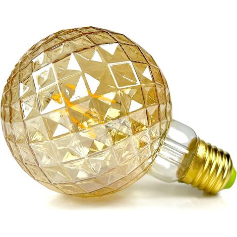 Ampoules LED vintage à filament rétro W V Ampoule décorative Cristal 4 220/240 E27 G95 (1/5)
