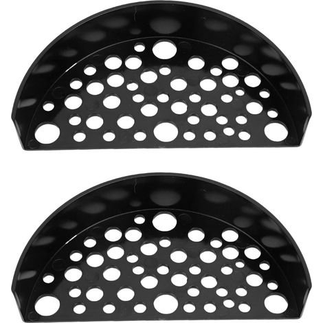 Lot de 2 Peaux de crevettes, Grotte à crevettes spacieuse en Plastique Robuste avec Trous pour Aquarium (Black) (1/5)