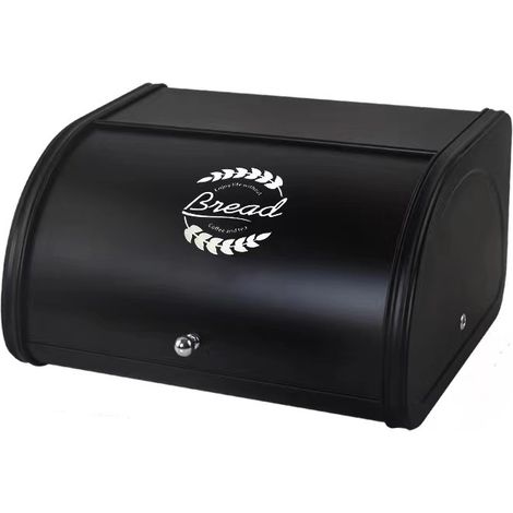 Boîte à Pain Avec Corps en Acier Inoxydable 31.5x25.5x17cm Noir (1/5)