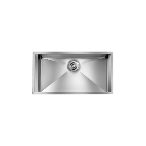 Lavello FOCUS 3" 1 vasca ACCIAIO INOX INCASSO SLIM 86X45 prof.19 (1/5)