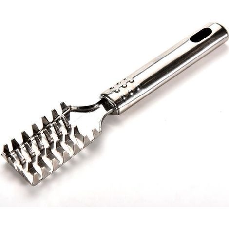 Éplucheur à écailles de poisson en inox - Outil de cuisine grattoir nettoyeur (1/2)