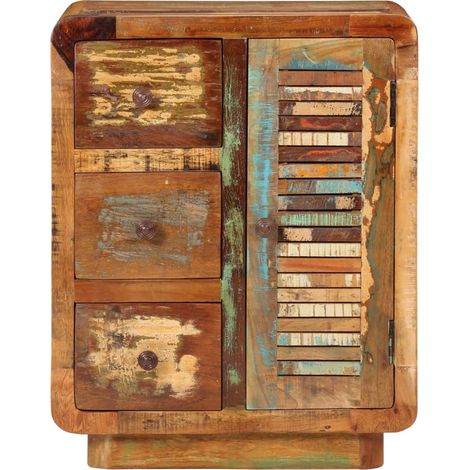 Buffet Meuble de rangement avec 3 tiroirs 55x30x70 cm bois de récupération massif (1/5)