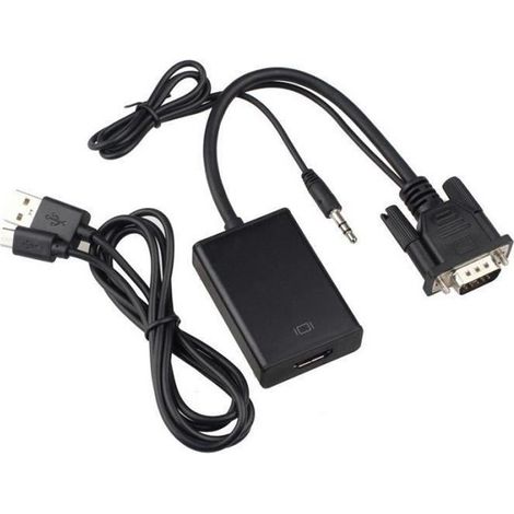 Convertisseur vidéo - C0930 - VGA vers HDMI - 1080p - Audio 3,5 mm - Plug and Play
