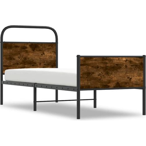 Bettgestell ohne Matratze 75x190 cm Sonoma-Eiche Holzwerkstoff vidaXL (1/5)