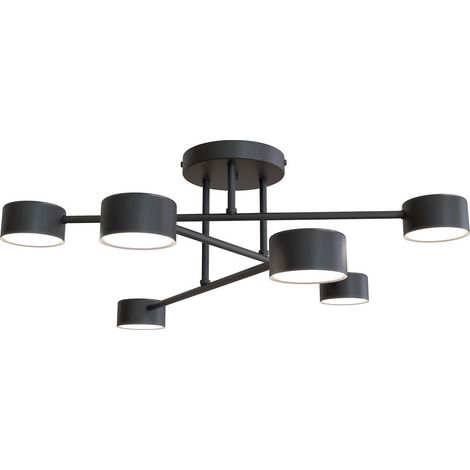 Lampada a sospensione Halo in acciaio nero opaco (1/5)