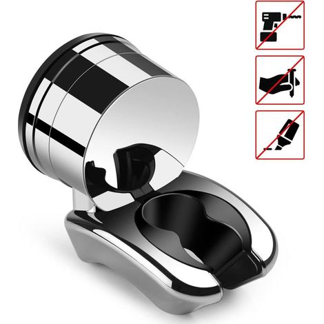 Support de pommeau de douche réglable pour douchettes à main, capacité de 10 kg avec ventouse en caoutchouc polymère, idéal pour une utilisation dans la salle de bain (1/5)