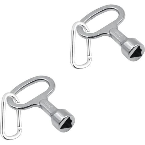 Llave triangular metálica para contadores de gas – aleación de zinc – mango en forma de D para mayor estabilidad – compatible con aberturas triangulares (1/3)