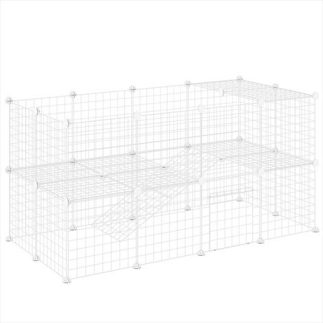 Cage pour rongeur parc modulable 2 niveaux 146 x 73 x 73 cm Acier (1/5)