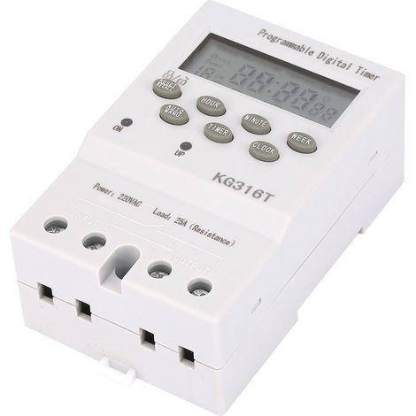 KG316T 220V Mikrocomputer-Zeitschaltuhr, programmierbarer automatischer digitaler Zeitschaltuhr (1/5)