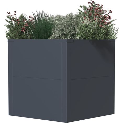 Westmann Metall Pflanzkübel Talus S Pflanzkübel modern Anthrazit 50x50x50 cm (1/5)