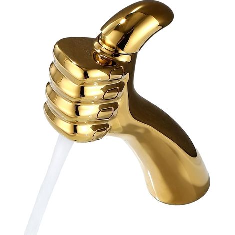 Robinet de cuisine laiton doré monocommande pour cuisine (1/5)
