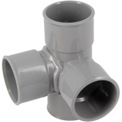 Croix d'angle PVC 87° 30 Femelle/Femelle – Raccord d'évacuation 40mm – Pour plomberie – Angle d'inclinaison 87° – Évacuation eaux usées (1/3)