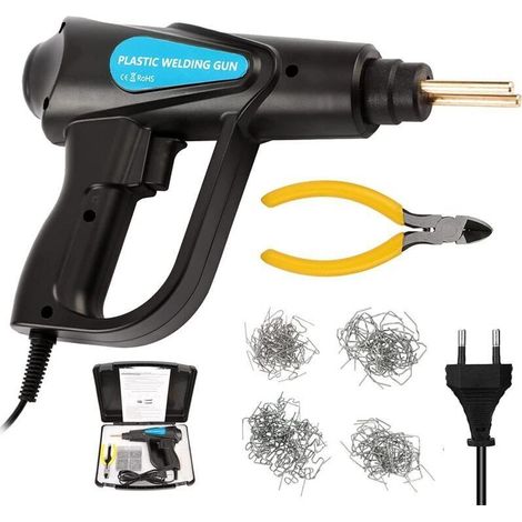 70 W Machine de Soudage Plastique,Pistolet à Souder en Plastique,Kit de Reparation Soudure Plastique,avec Pince et 200 Agrafes,pour La Réparation de Pare Chocs de Voiture (1/4)