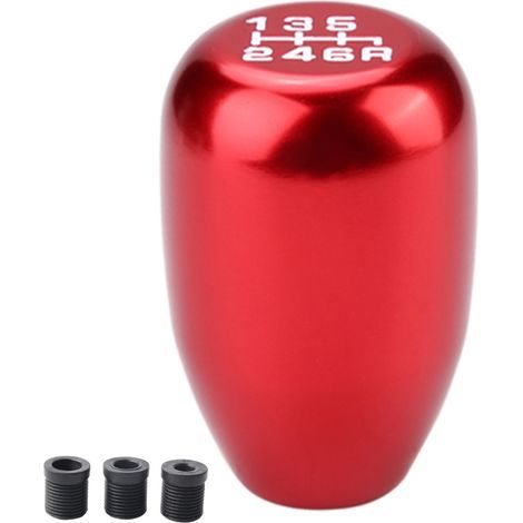 Pomello del cambio manuale universale Fdit, testa del cambio in metallo facile da usare per la modifica dei veicoli, per gli appassionati di cambio (rosso). (1/5)