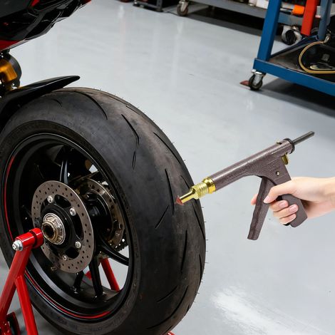 YISSALE -Outillage -Outil de réparation pour pneus d'auto avec tuyau sous pression, ensemble sans tuyau pour fermeture des pneus avec bouchons en forme de champignon et coffret outil (1/5)