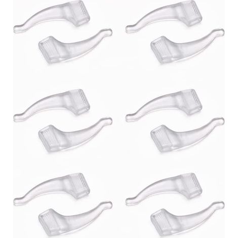 Crochets d'oreilles en silicone antidérapants et confortables pour lunettes - 6 paires (1/5)