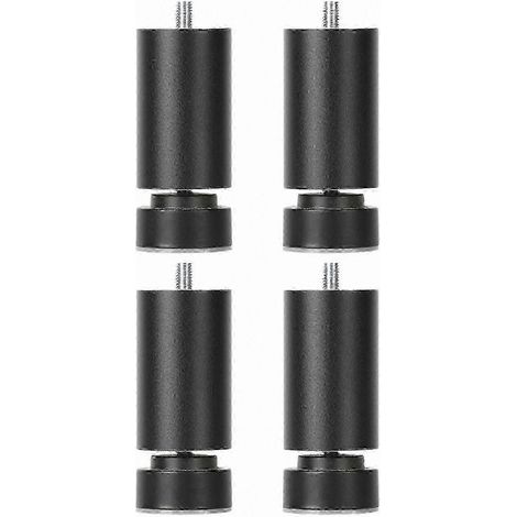 Pieds métalliques robustes et réglables, filetage M10, compatibles avec les supports de meubles, noirs, 20 cm (1/5)