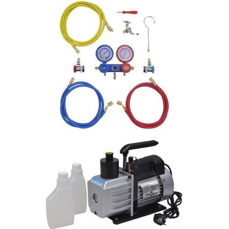 Le kit contient une pompe à vide de 50 litres/minute et un manomètre bidirectionnel. (1/5)