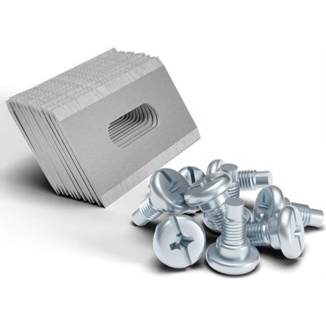Lot de 30 lames de gazon pour Husqvarna avec double lame aiguise en acier inoxydable 35.8x18.5x0.65mm (1/5)