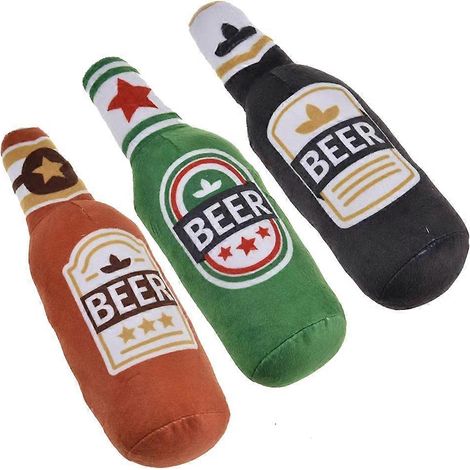 Jouet pour chien en forme de bouteille de bière qui couine, jouet à mâcher pour le nettoyage des dents, accessoires pour animaux de compagnie (1/5)