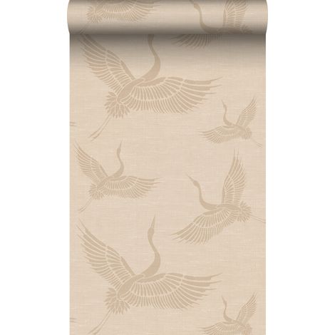 papier peint oiseaux de grue beige  - Origin Wallcoverings (1/5)