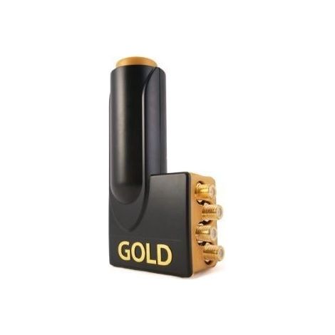 Tête LNB Universelle Quattro - MICRO - Gold Edition - Full HD / 3DReady - Noir/Or