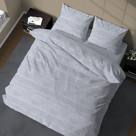 Copripiumino Matrimoniale in Flanella 250x200 cm 'Tempo di Dormire' - Boy Grigio Elegante, Caldo e Made in Italy (1/5)