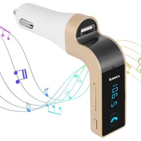 G7 Bluetooth Car Kit mains libres Transmetteur FM kit voiture Bluetooth Haut-parleur Radio Lecteur MP3 USB Chargeur et AUX,94 (1/4)