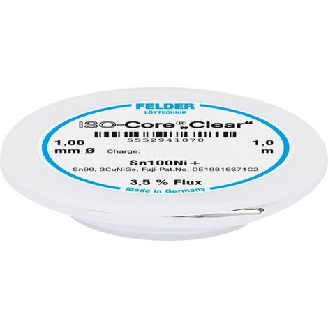 Felder ISO-Core Clear hilo de soldadura incoloro de alta calidad